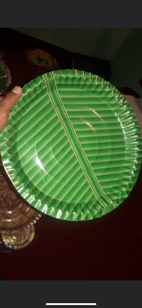 Deep Green Banana Leaf Wrinkled Dining Plate