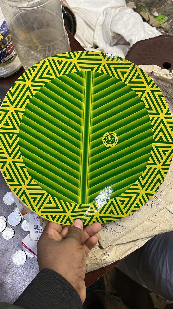 Mini Gold Star Geometric Banana Leaf Plate